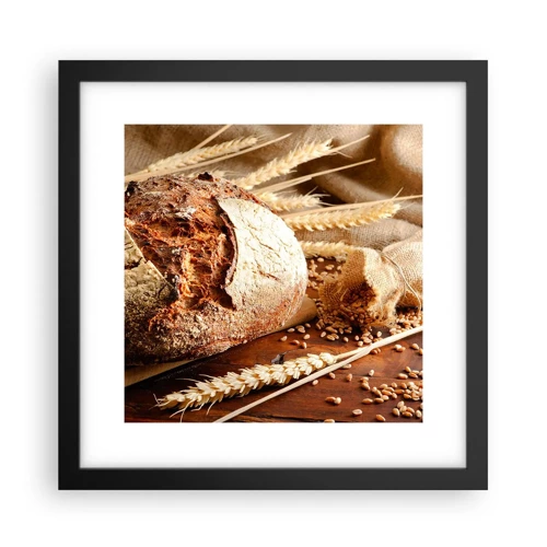 Poster in cornice nera - Appetitoso, profumato, croccante - 30x30 cm