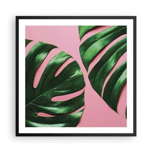 Poster in cornice nera - Appuntamento in verde - 60x60 cm