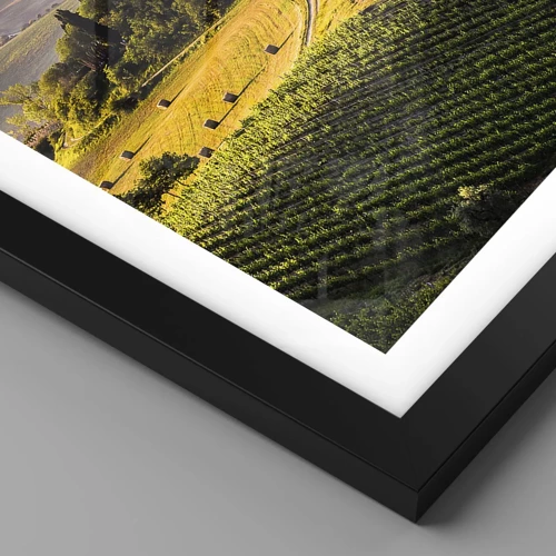 Poster in cornice nera - Arcadia: paesaggio toscano - 40x50 cm