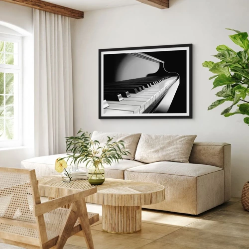 Poster in cornice nera - Armonia di forme e colori - 70x50 cm