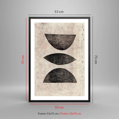Poster in cornice nera - Astrazione etnica - 50x70 cm