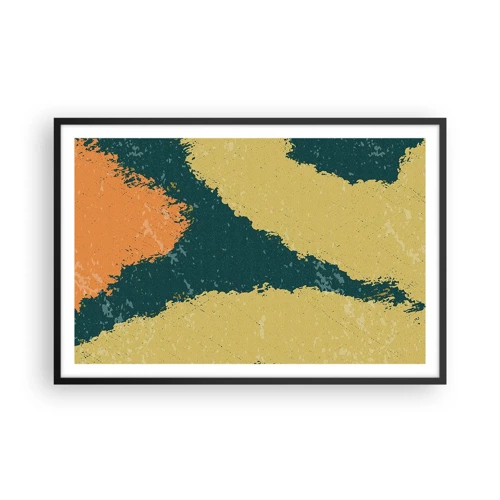 Poster in cornice nera - Astrazione: movimento lento - 91x61 cm