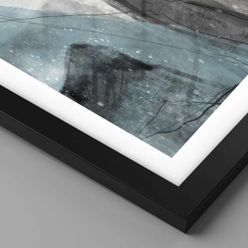 Poster in cornice nera - Astrazione: rocce e ghiaccio - 30x40 cm