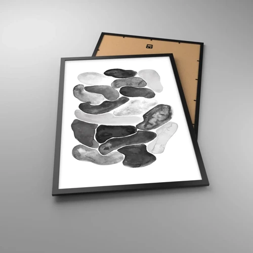 Poster in cornice nera - Astrazione rocciosa - 50x70 cm