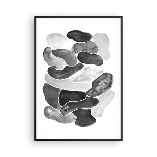 Poster in cornice nera - Astrazione rocciosa - 70x100 cm