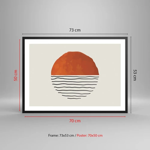 Poster in cornice nera - Atmosfera giapponese - 70x50 cm