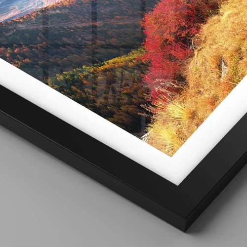 Poster in cornice nera - Autunno alpino - 61x91 cm