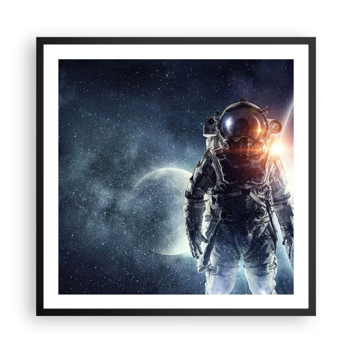 Poster in cornice nera - Avventura nello spazio - 60x60 cm