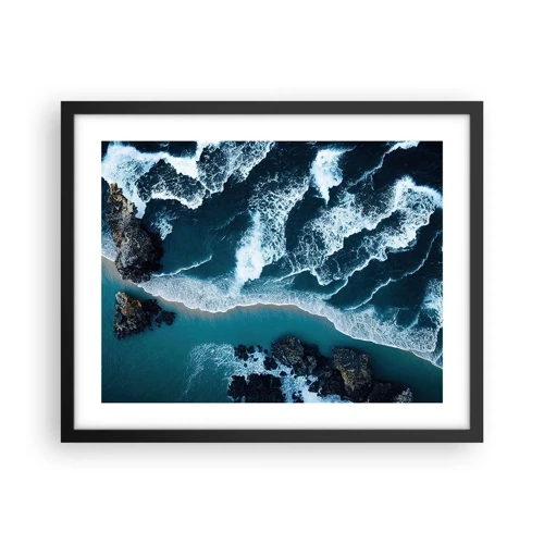 Poster in cornice nera - Avvolte dalle onde - 50x40 cm