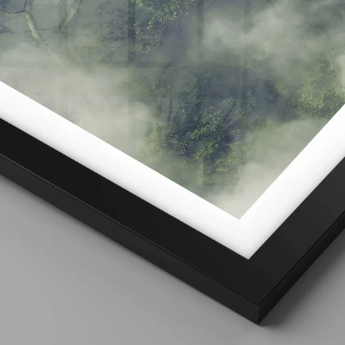 Poster in cornice nera - Avvolti dalla nebbia - 100x70 cm