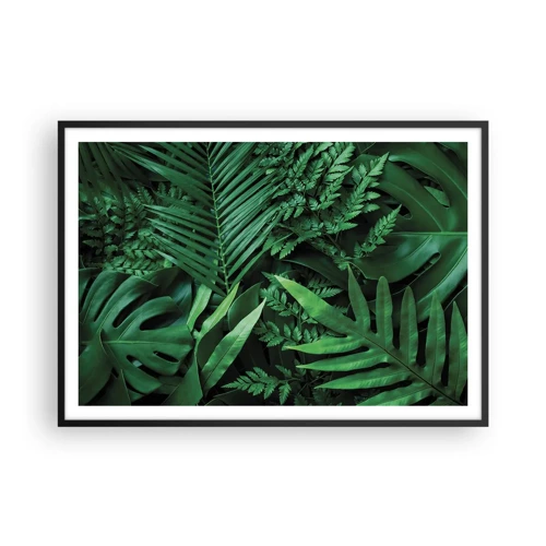 Poster in cornice nera - Avvolti nel verde - 100x70 cm