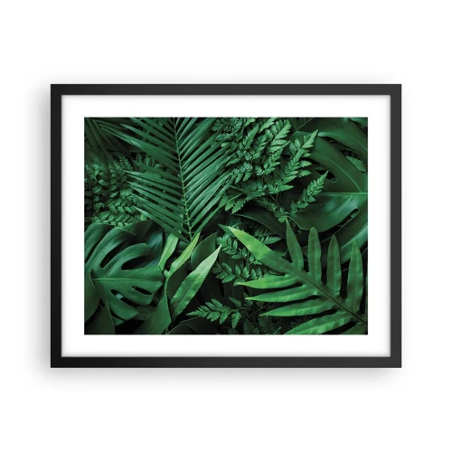 Poster in cornice nera - Avvolti nel verde - 50x40 cm