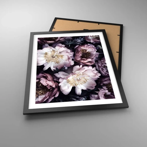 Poster in cornice nera - Bouquet nel vecchio stile - 40x50 cm