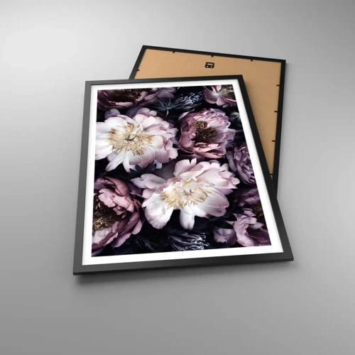 Poster in cornice nera - Bouquet nel vecchio stile - 50x70 cm