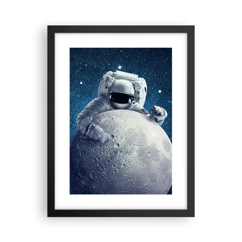 Poster in cornice nera - Burlone spaziale - 30x40 cm