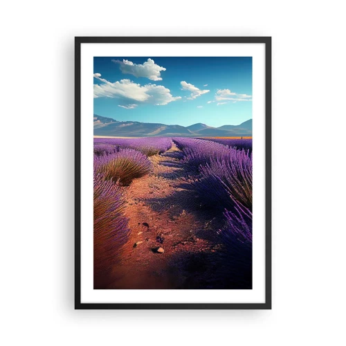 Poster in cornice nera - Campi profumati - 50x70 cm