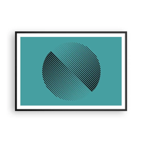 Poster in cornice nera - Cerchio: variazione geometrica - 100x70 cm
