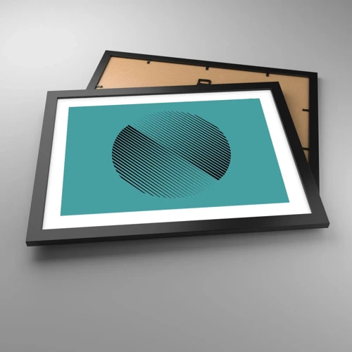 Poster in cornice nera - Cerchio: variazione geometrica - 40x30 cm