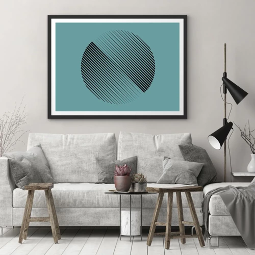 Poster in cornice nera - Cerchio: variazione geometrica - 40x30 cm