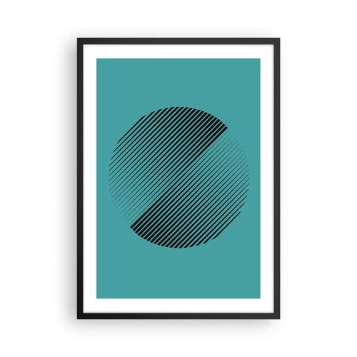 Poster in cornice nera - Cerchio: variazione geometrica - 50x70 cm
