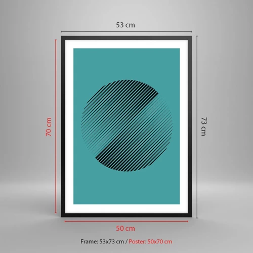 Poster in cornice nera - Cerchio: variazione geometrica - 50x70 cm