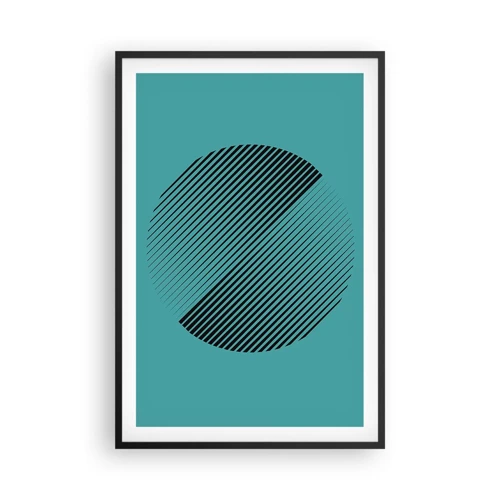 Poster in cornice nera - Cerchio: variazione geometrica - 61x91 cm