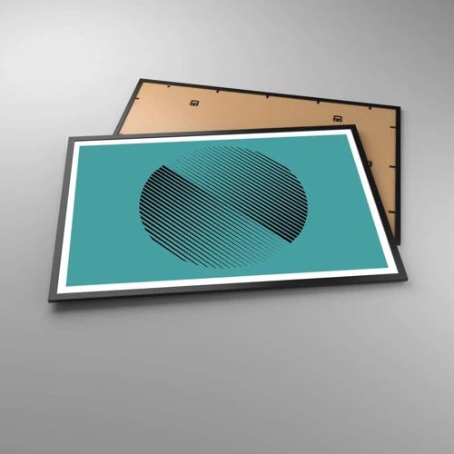 Poster in cornice nera - Cerchio: variazione geometrica - 91x61 cm