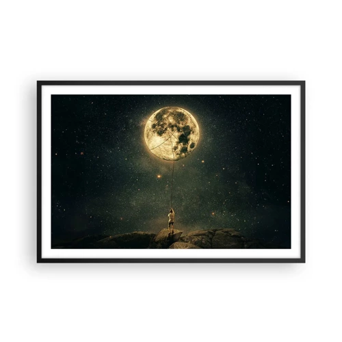 Poster in cornice nera - Chi ha rubato la luna - 91x61 cm