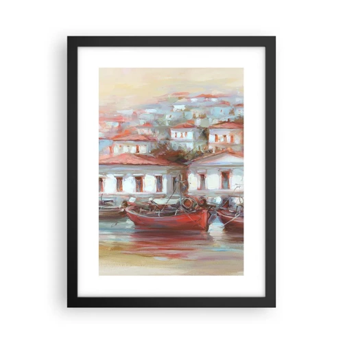 Poster in cornice nera - Cittadina felice - 30x40 cm