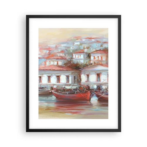 Poster in cornice nera - Cittadina felice - 40x50 cm