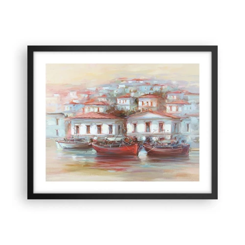 Poster in cornice nera - Cittadina felice - 50x40 cm