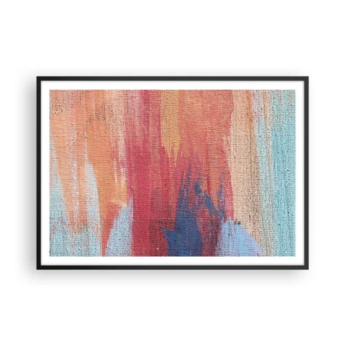 Poster in cornice nera - Colando con l'arcobaleno - 100x70 cm