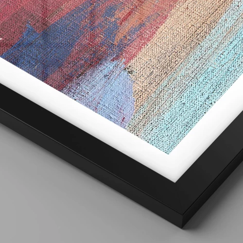 Poster in cornice nera - Colando con l'arcobaleno - 70x100 cm