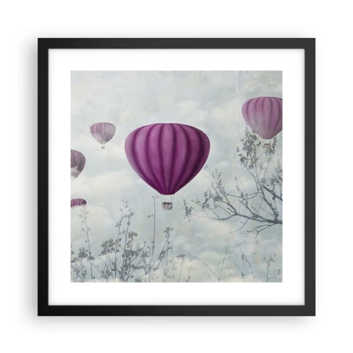 Poster in cornice nera - Come navi nel cielo - 40x40 cm