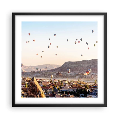 Poster in cornice nera - Come navi nel cielo - 50x50 cm