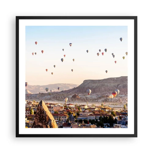 Poster in cornice nera - Come navi nel cielo - 60x60 cm