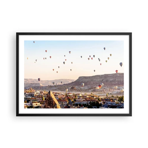 Poster in cornice nera - Come navi nel cielo - 70x50 cm