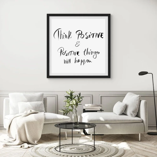 Poster in cornice nera - Come vivere? - 30x30 cm