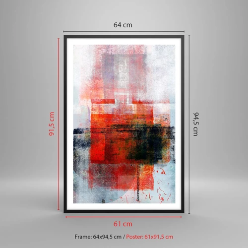 Poster in cornice nera - Composizione arroventata - 61x91 cm