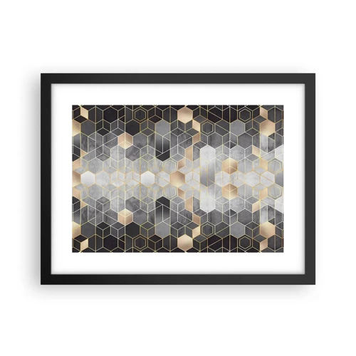 Poster in cornice nera - Composizione di diamante - 40x30 cm