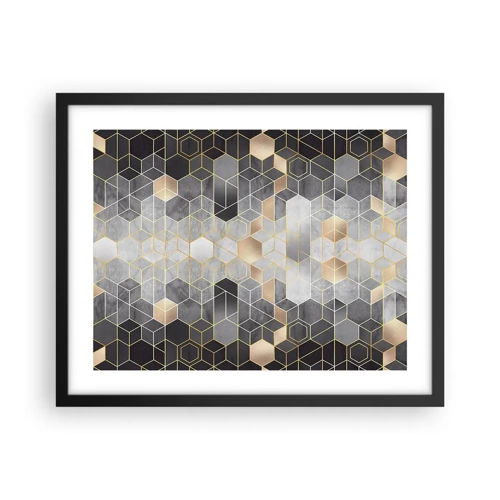 Poster in cornice nera - Composizione di diamante - 50x40 cm