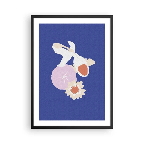 Poster in cornice nera - Composizione di fiori e boccioli - 50x70 cm