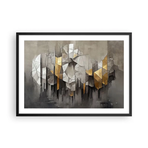 Poster in cornice nera - Composizione di ghiaccio e luce - 70x50 cm