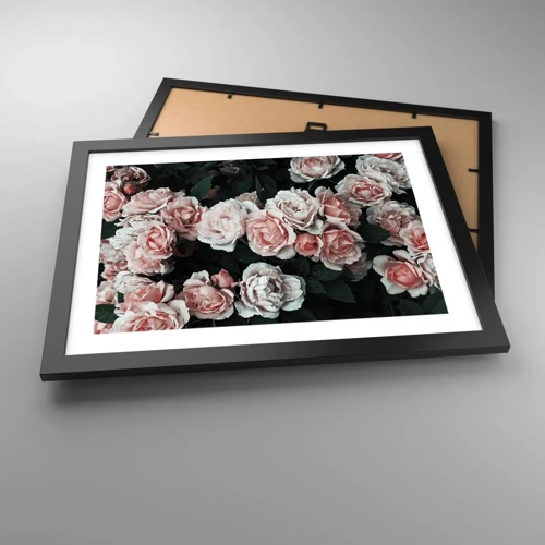 Poster in cornice nera - Composizione di rose - 40x30 cm