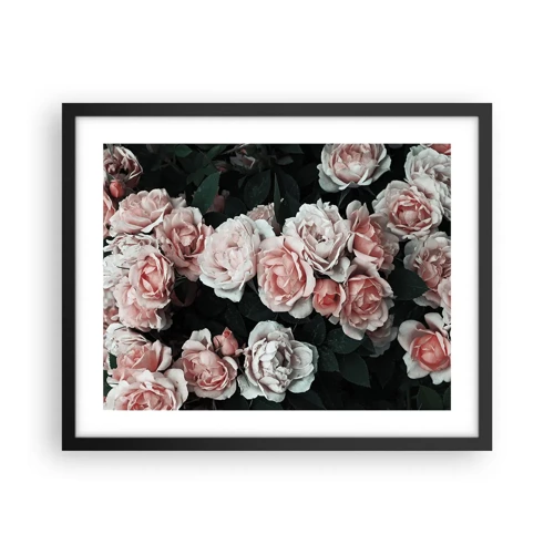 Poster in cornice nera - Composizione di rose - 50x40 cm