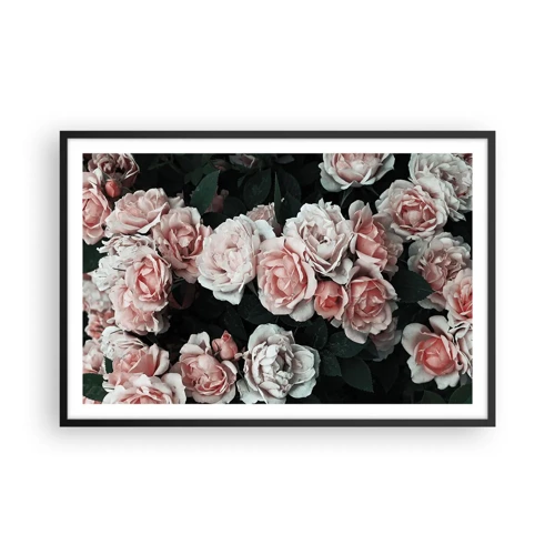 Poster in cornice nera - Composizione di rose - 91x61 cm