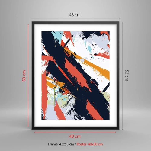 Poster in cornice nera - Composizione dinamica - 40x50 cm
