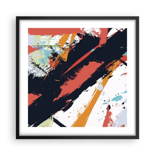 Poster in cornice nera - Composizione dinamica - 50x50 cm