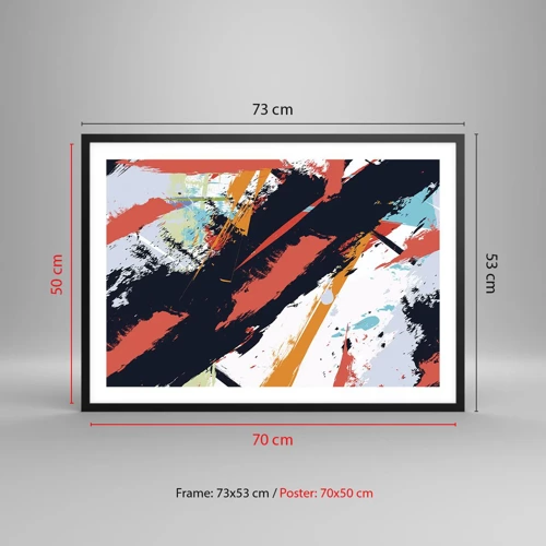 Poster in cornice nera - Composizione dinamica - 70x50 cm