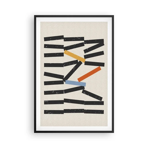 Poster in cornice nera - Composizione: domino - 61x91 cm